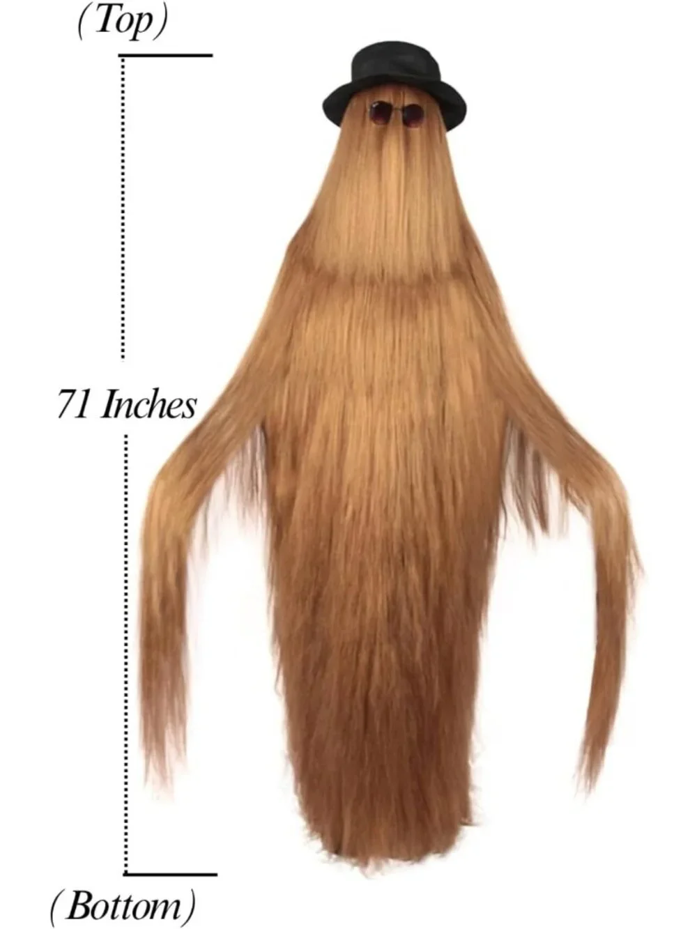 Unisex 71-Inch Premium Brown Hairy Creature Costume Set for Adults - Fun & Cozy!